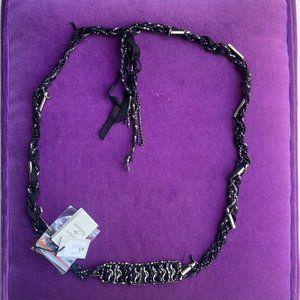NWT Ambre Babzoe black and silver necklace (OS)